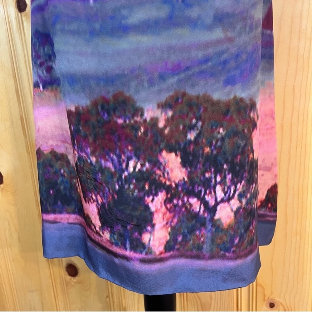 Anthropologie Moulinette Soeurs Violet Gloaming Dress size 2 Silk - Picture 4 of 14